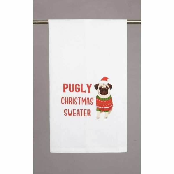 Tarifa 18 x 25 in. Pugly Christmas Sweater Kitchen Towel, 4PK TA3679717